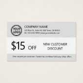 Neue Gutscheinkarte für Kunden (Vorderseite)