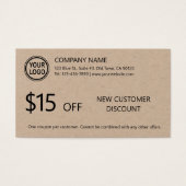 Neue Gutscheinkarte für Kunden (Vorderseite)