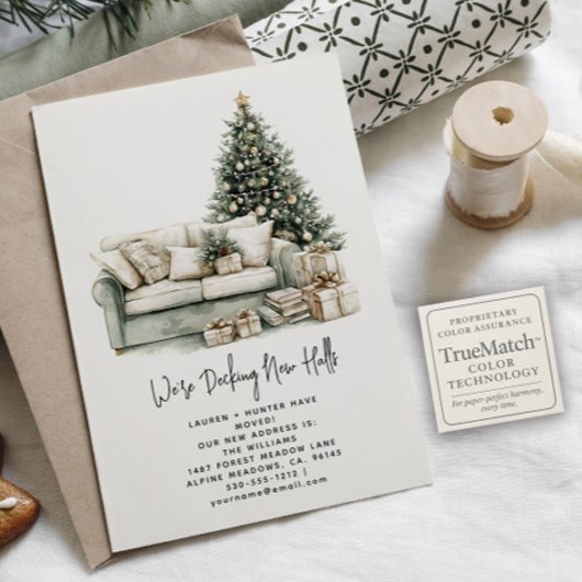 Neue Hallen Elegante Landschaft Grün Urlaub Ankündigungspostkarte