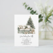 Neue Hallen Elegante Landschaft Grün Urlaub Ankündigungspostkarte (Stehend Vorderseite)