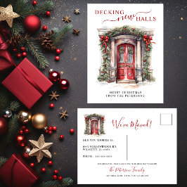 Neue Hallen Neue Zuhause Red Door Holiday Moving Ankündigungspostkarte