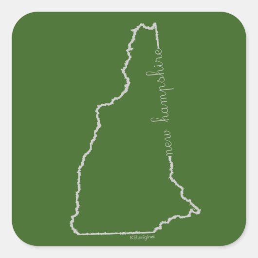 Neue Hampshire-Aufkleber Quadratischer Aufkleber (Vorderseite)