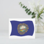 Neue Hampshire-Flag-Postkarte Postkarte (Stehend Vorderseite)