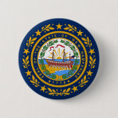 Neue Hampshire-Flagge Button (Vorderseite)