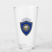 Neue Hampshire-Flagge Glas (Rückseite)