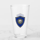 Neue Hampshire-Flagge Glas (Vorderseite)