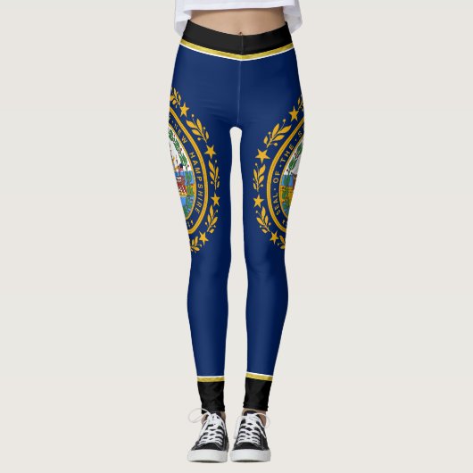 Neue Hampshire-Flagge Leggings (Vorderseite)