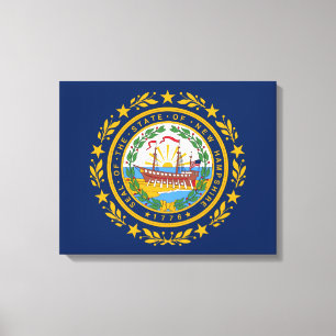 Neue Hampshire-Flagge Leinwanddruck