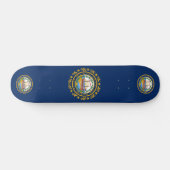Neue Hampshire-Flagge Skateboard (Horizontal)