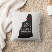 Neue Hampshire GPS-Koordinaten mit Herz Kissen (Decke)