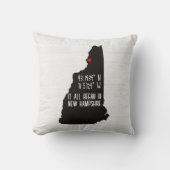 Neue Hampshire GPS-Koordinaten mit Herz Kissen (Vorderseite)