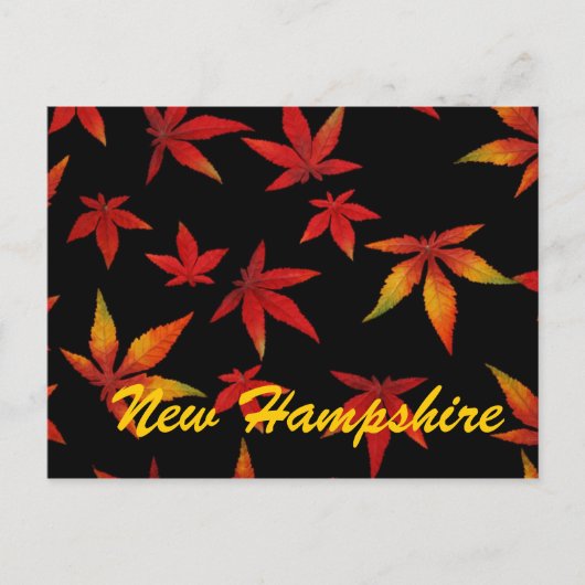 Neue Hampshire Herbst Blätter Postkarte (Vorderseite)