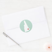 Neue Hampshire-Liebe - individuell anpassbarer Auf Runder Aufkleber (Umschlag)