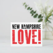 Neue Hampshire-Liebe Postkarte (Stehend Vorderseite)