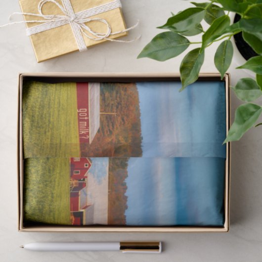 Neue Hampshire-Milchfarm im Herbst Seidenpapier (Geschenk)