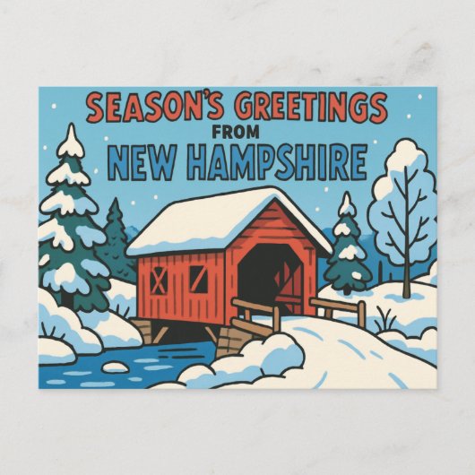 NEUE HAMPSHIRE-Postkarte Postkarte (Vorderseite)