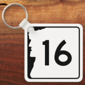 Neue Hampshire-Route 16 Schlüsselanhänger (Vorderseite)