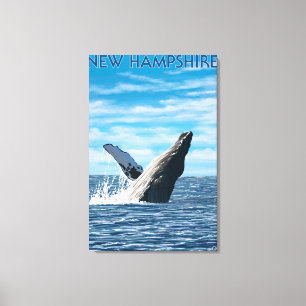Neue HampshireHumpback Wal-Szene Leinwanddruck