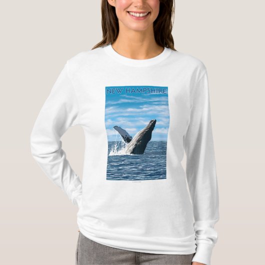Neue HampshireHumpback Wal-Szene T-Shirt (Vorderseite)