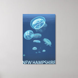 Neue HampshireJellyfish Szene Leinwanddruck