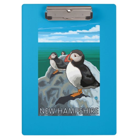 Neue HampshirePuffins Szene Klemmbrett (Vorderseite)