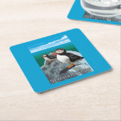 Neue HampshirePuffins Szene Rechteckiger Pappuntersetzer (angewinkelt)