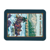Neue HampshireRiver-Rafting-Szene Magnet (Horizontal)