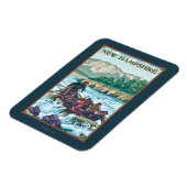 Neue HampshireRiver-Rafting-Szene Magnet (Linke Seite)