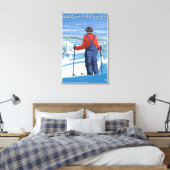 Neue HampshireSkier Admiring-Ansicht Leinwanddruck (Insitu (Schlafzimmer))