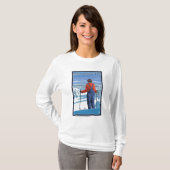 Neue HampshireSkier bewundern Ansicht T-Shirt (Vorne ganz)