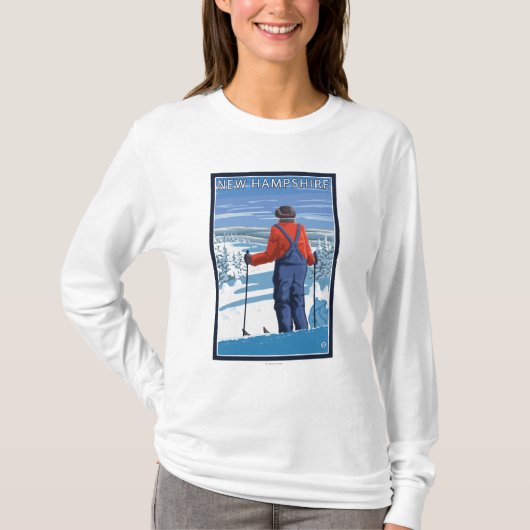 Neue HampshireSkier bewundern Ansicht T-Shirt (Vorderseite)