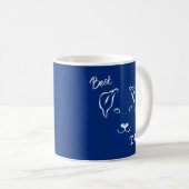 Neue Hand gezeichnete "bester Vater-" HundeTasse Kaffeetasse (VorderseiteRechts)