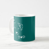 Neue Hand gezeichnete "bester Vater-" HundeTasse Kaffeetasse (Vorderseite Links)