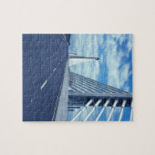 Neue Hängebrücke New Ross Wexford Irland. Puzzle (Horizontal)