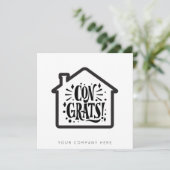 Neue Hauseigentümer Glückwunsch Real Anwesen Karte (Stehend Vorderseite)
