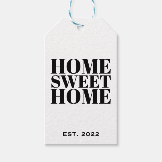 Neue Hauseigentümerin Zuhause Sweet Zuhause Geschenkanhänger (Vorderseite)