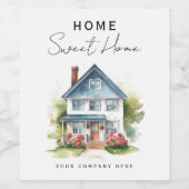 Neue Hauseigentümerin Zuhause Sweet Zuhause Weinetikett (Einzelnes Label)
