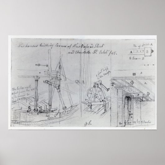 Neue Häuser in Gebäude Poster (Vorne)