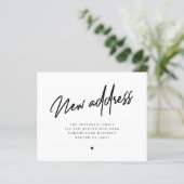 Neue Haushaltsadresse moderne Ankündigung (Stehend Vorderseite)