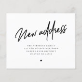 Neue Haushaltsadresse moderne Ankündigung (Vorderseite)
