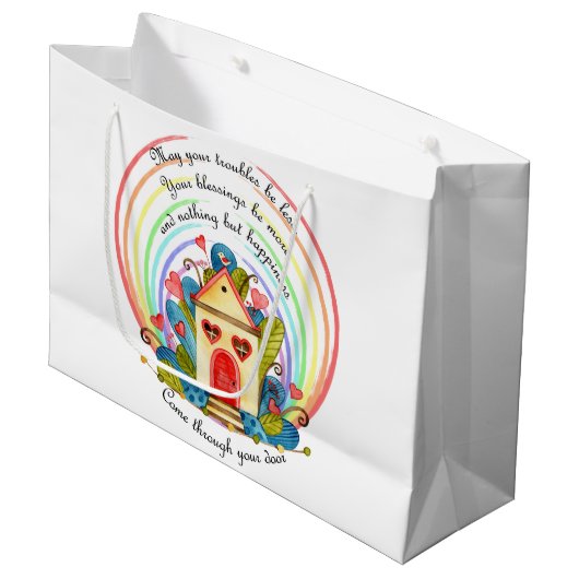 Neue Haussegnungen Große Geschenktüte (Vorderseite Schrägansicht)