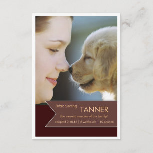 Neue Haustier-Brown-Fahnen-Foto-Mitteilung Ankündigung