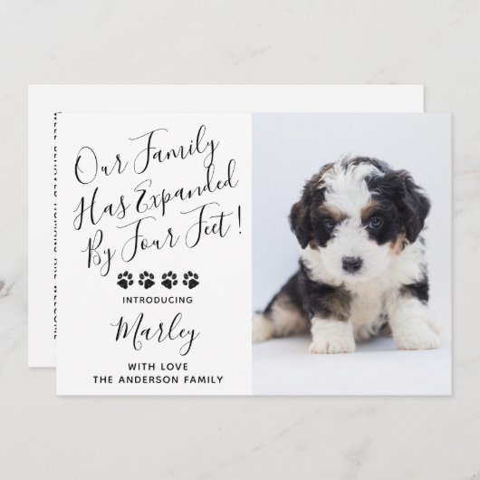 Neue Haustier-Hund-Welpendusche Einladung (Vorne/Hinten)