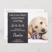 Neue Haustiere Einladung zur Welpendusche (Vorne/Hinten)