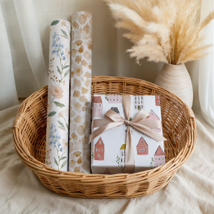 Neue Heim Fun Floral Geschenkpapier Set