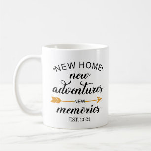 Neue Heimat Einzugs-Geschenke Schlüssel Schreibtis Kaffeetasse