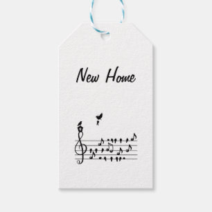 Neue Heimat-Harmonie: Musikalischer Vogel mit Haus Geschenkanhänger