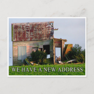 Neue Heimat Postkarte - Neue Adresse, Umzug Lustig