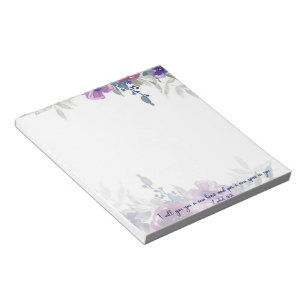 Neue Herz-Schrift Wasserfarbe floral  Notizblock