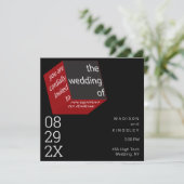 Neue High Tech Cube Epic Black Geometric Einladung (Stehend Vorderseite)